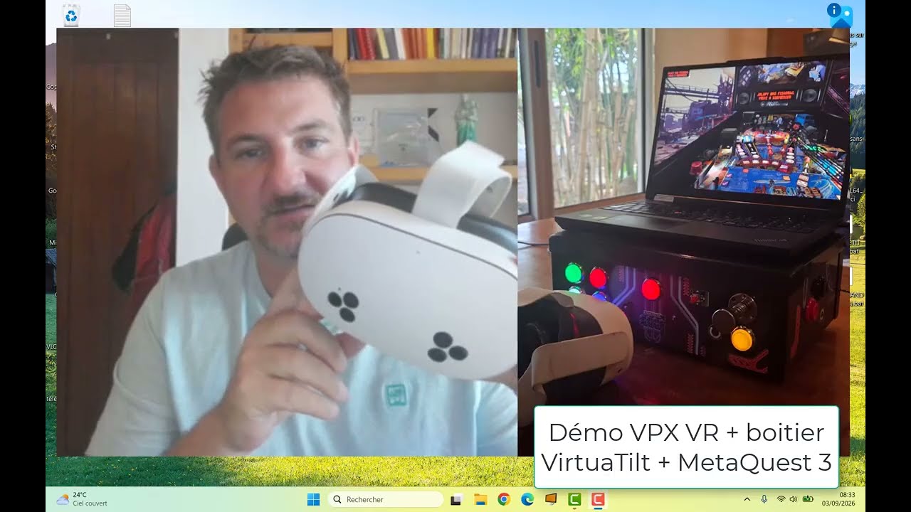 Démo VPX VR avec Meta Quest 3 et VirtuaTilt